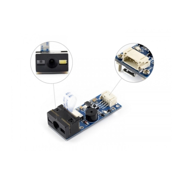 ماژول اسکنر QR دیجیتال، با ارتباط USB و UART