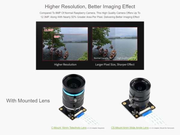 دوربین 12.3 مگاپیکسل برای جتسون نانو و رزبری پای CM3