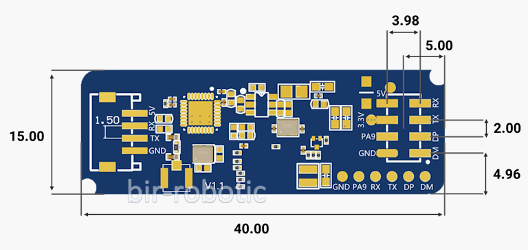 Wall mounted installation HLK-LD2450-size
