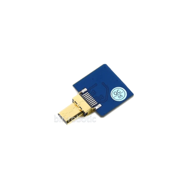 نمای پشت مبدل میکرو HDMI با کابل فلت