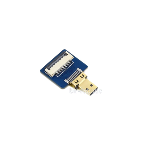 نمای 45 درجه مبدل میکرو HDMI با کابل فلت