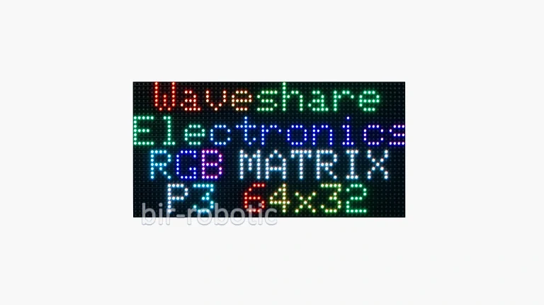 تصویر متن نمایشگر LED ماتریسی رنگی 64x32 پیکسل