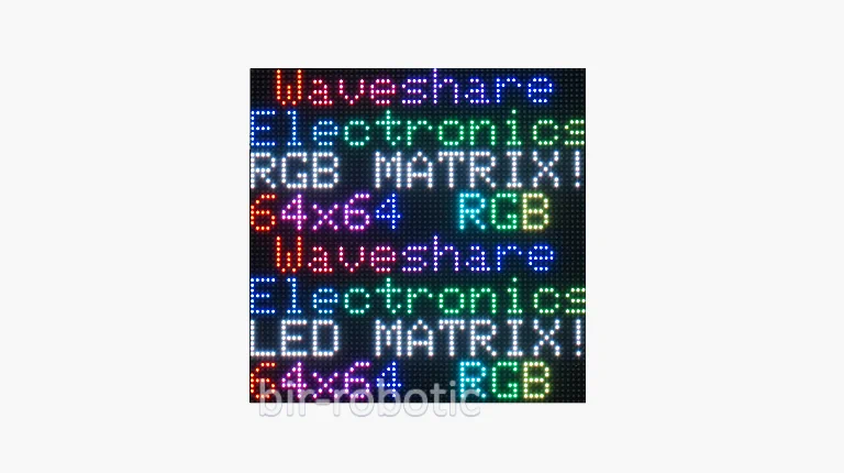 تصویر متن نمایشگر LED ماتریسی رنگی 64x64 پیکسل 3mm