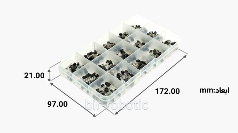 تصویر متن بسته ترانزیستور TO-92 با 15 تنوع 300 عددی