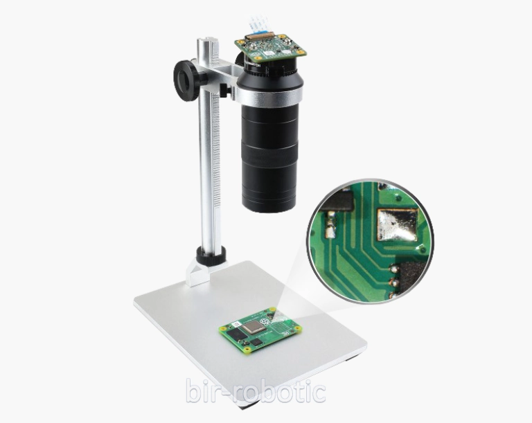 مثال کاربردی لنز میکروسکوپی 100X سازگار با دوربین HQ رزبری پای