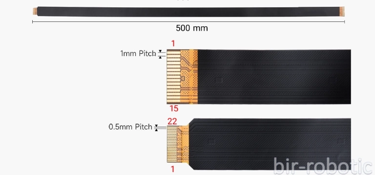 ابعاد کابل DSI طول 50 سانتی‌متر برای رزبری پای