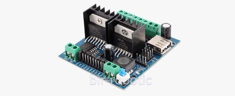 عکس محصول ماژول درایور موتور چهار کانال با چیپ L298N